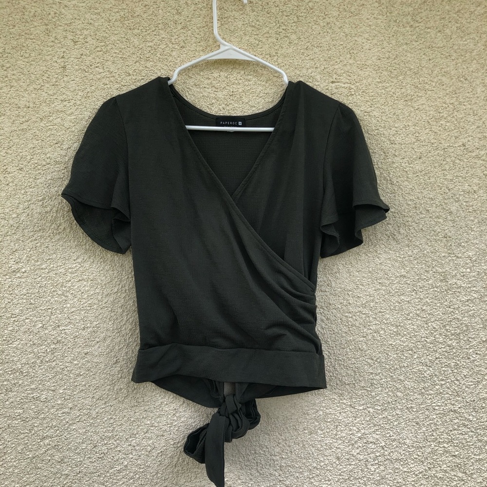 Paperoc dark green top